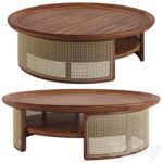 Reception table/balcony made of natural wood