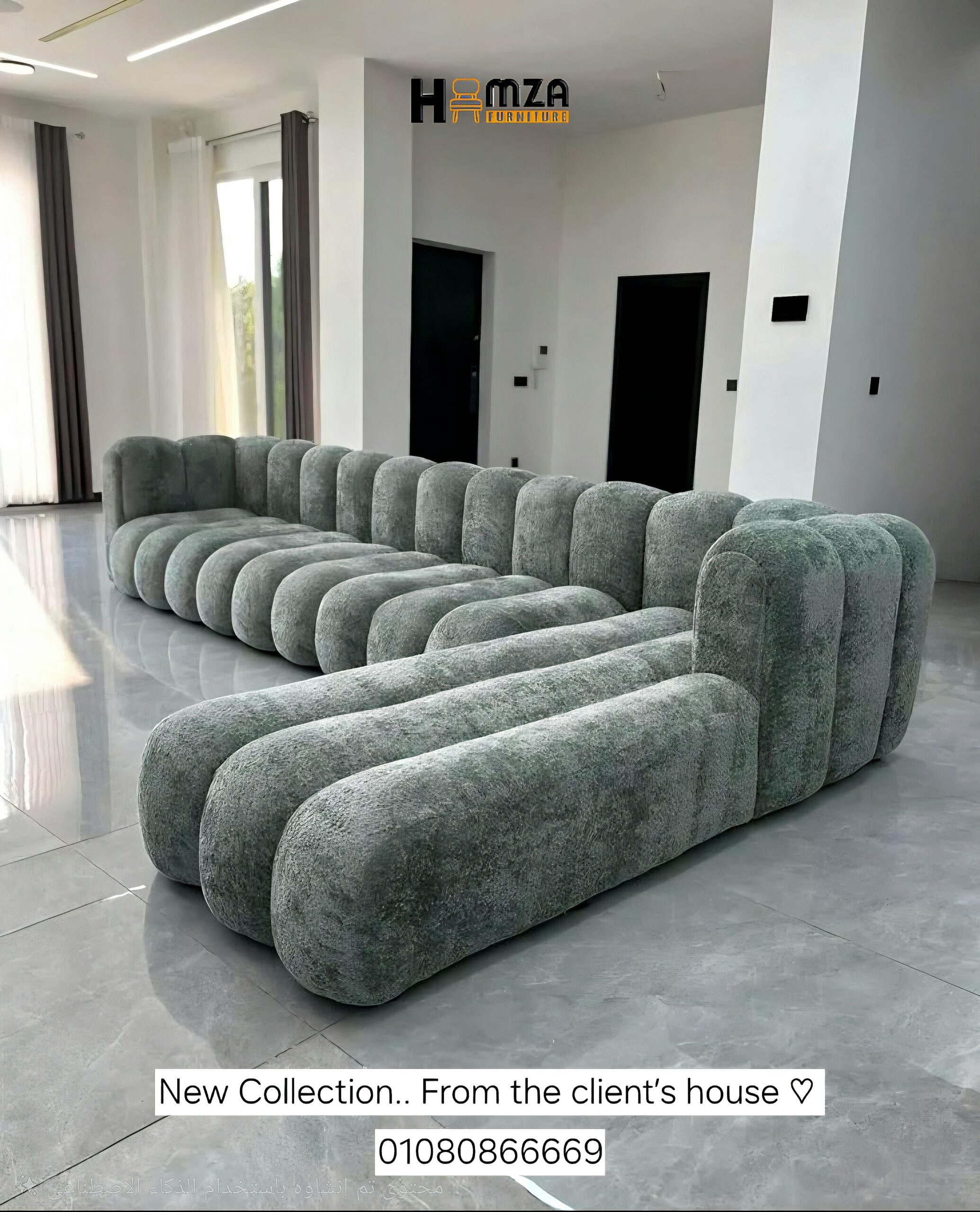 0547ee0550547aec6ba0d750e8bd79c1(1) A practical and comfortable curved sectional sofa. - Image 1