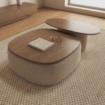 Reception table/balcony made of natural wood