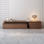 Natural wood TV stand
