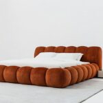 The Bubbles bed is made of natural wood.