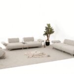 3-piece beech wood living room set