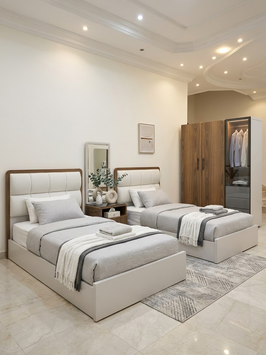 1788261979516 Modern children's bedroom set made of natural wood. - Image 1