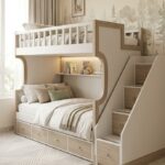 Modern Children's Bedroom Set Made of Natural Wood