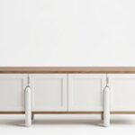 Natural wood TV stand 160 cm