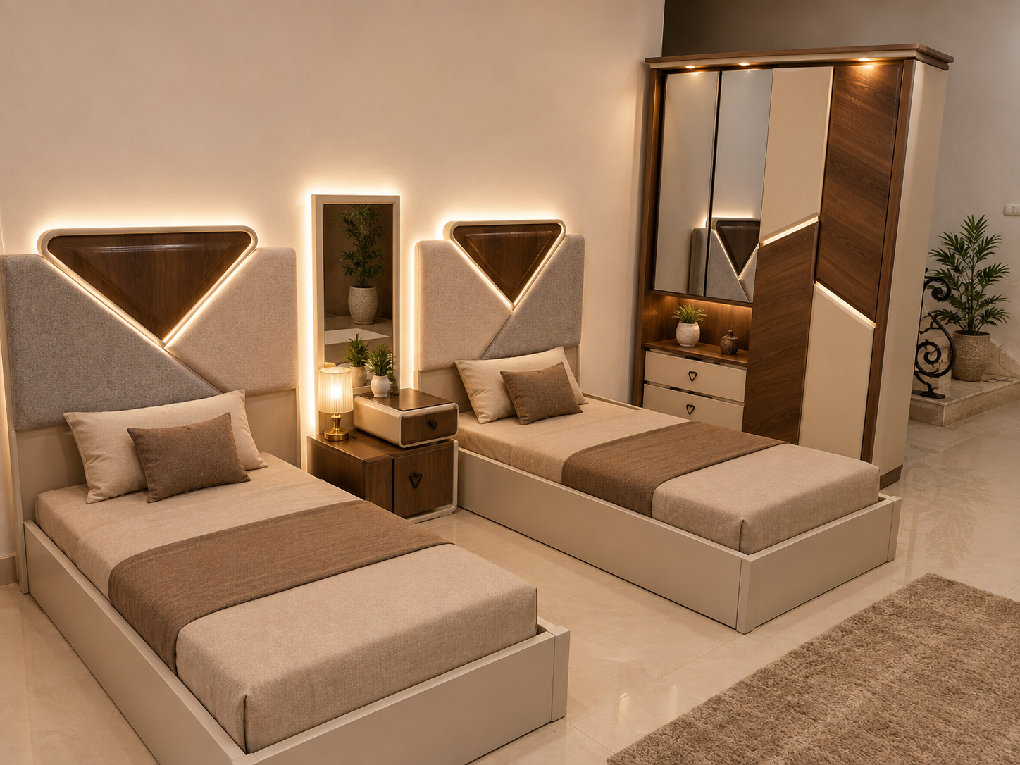 file_000000001a3881f5af32ed3b2663318c Modern children's bedroom set made of natural wood. - Image 1