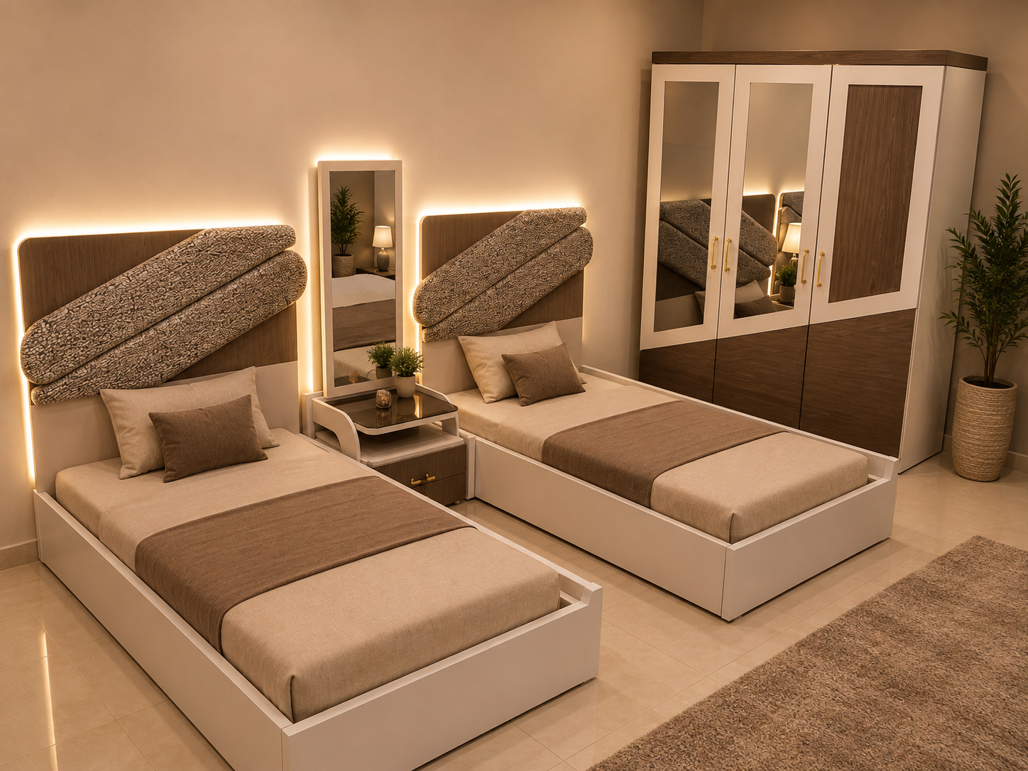 file_000000007f9881f7a0aae98407cb6478 Modern children's bedroom set made of natural wood. - Image 1